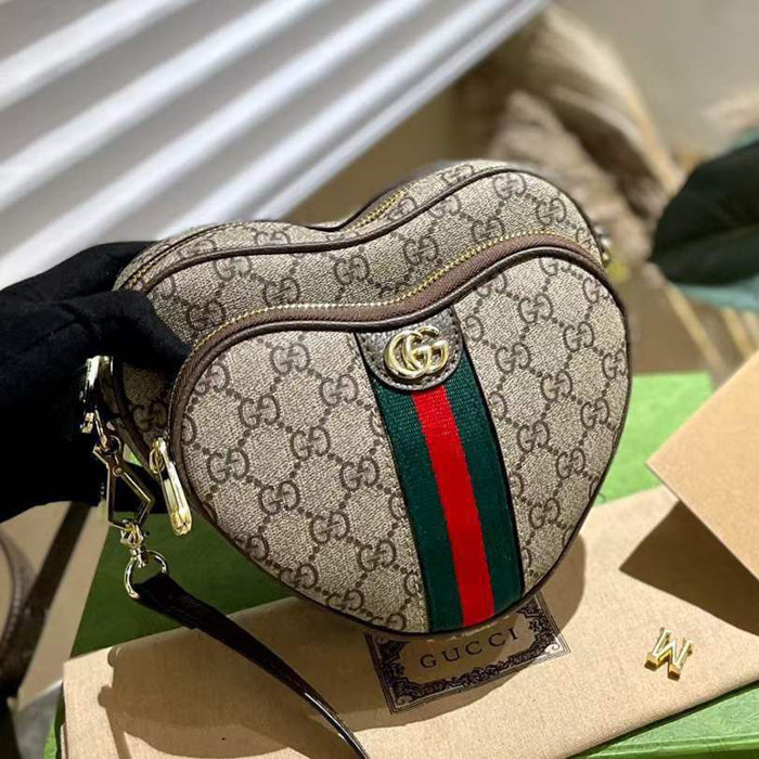 Gucci Interlocking G Mini Heart Shoulder Bag